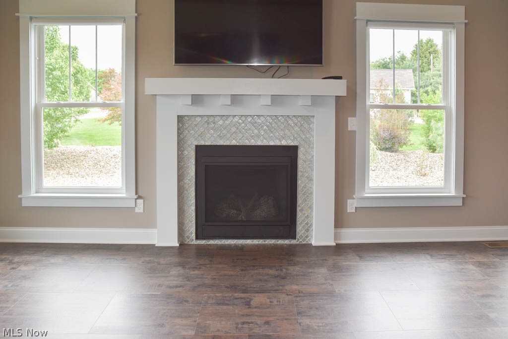 Great room fireplace.