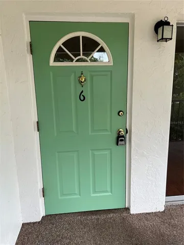 a view of front door of house