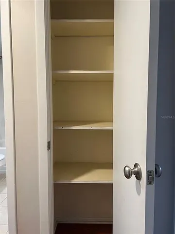 a close view of closet