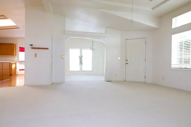 an empty room with a window