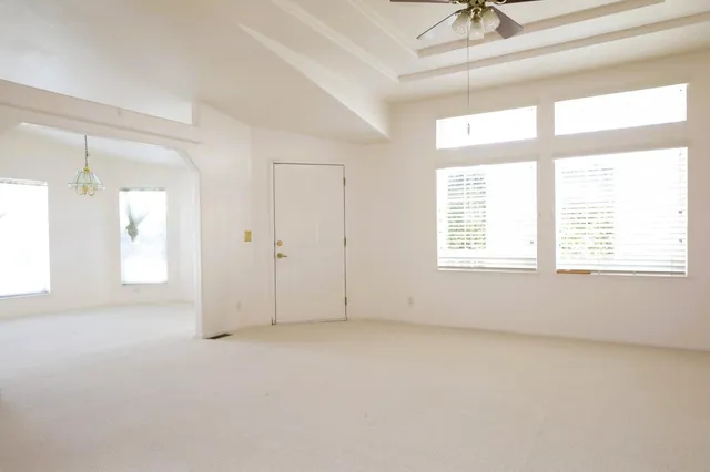 an empty room with a window