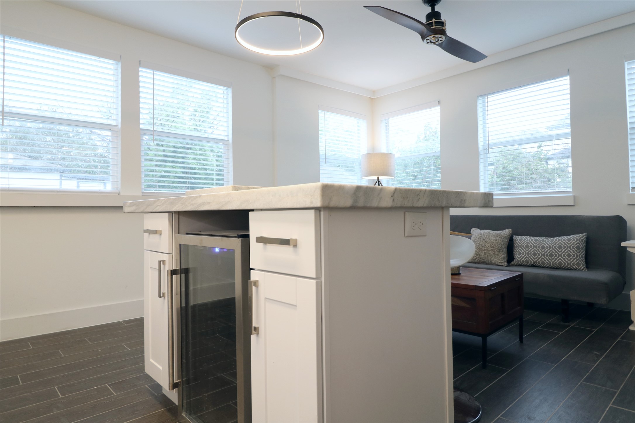 412 Pacific Street, Unit 2E Houston, TX 77006 - Photo 12 of 13 a kitchen with a sink cabinets and window