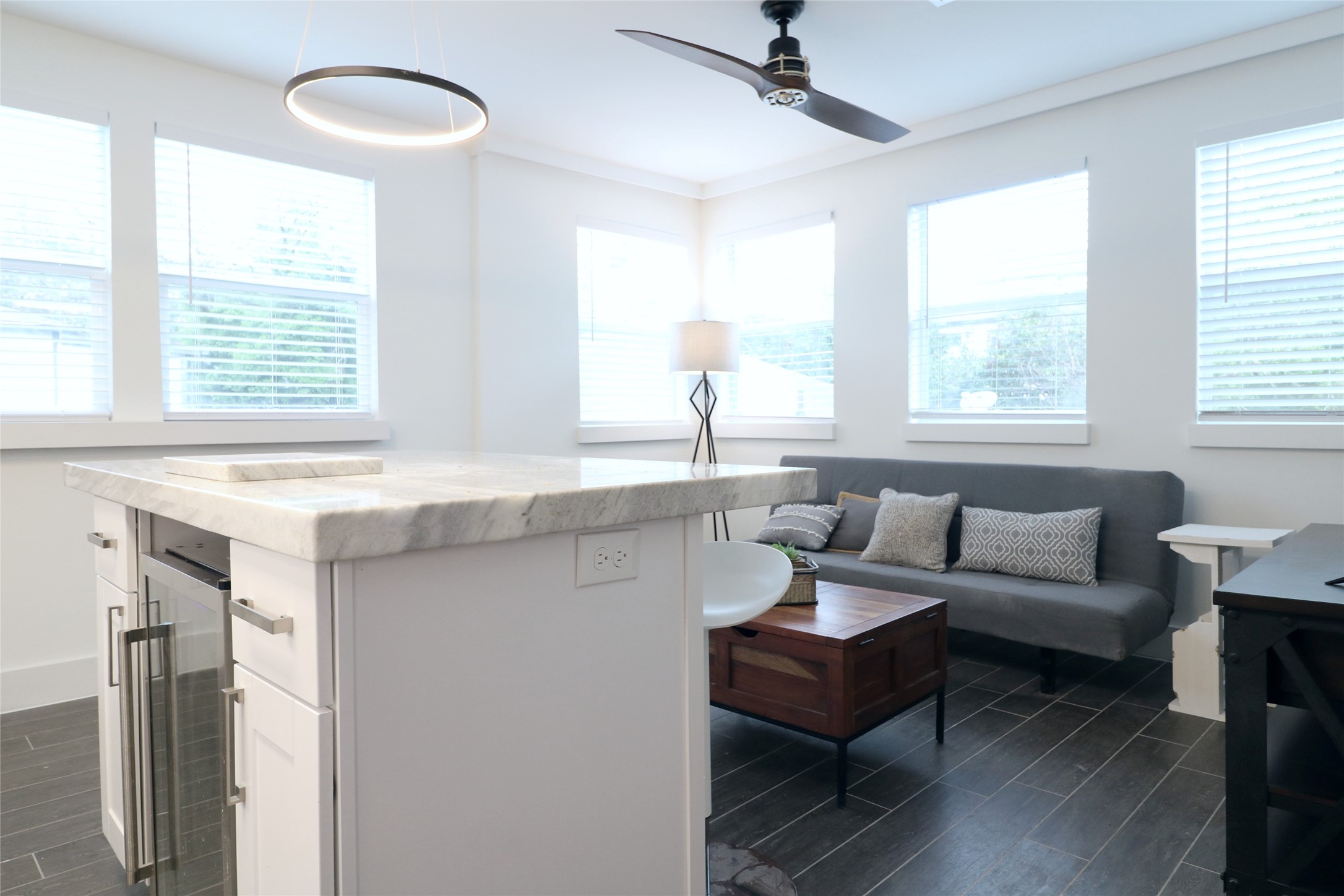 412 Pacific Street, Unit 2E Houston, TX 77006 - Photo 2 of 13 a living room with furniture and a large window