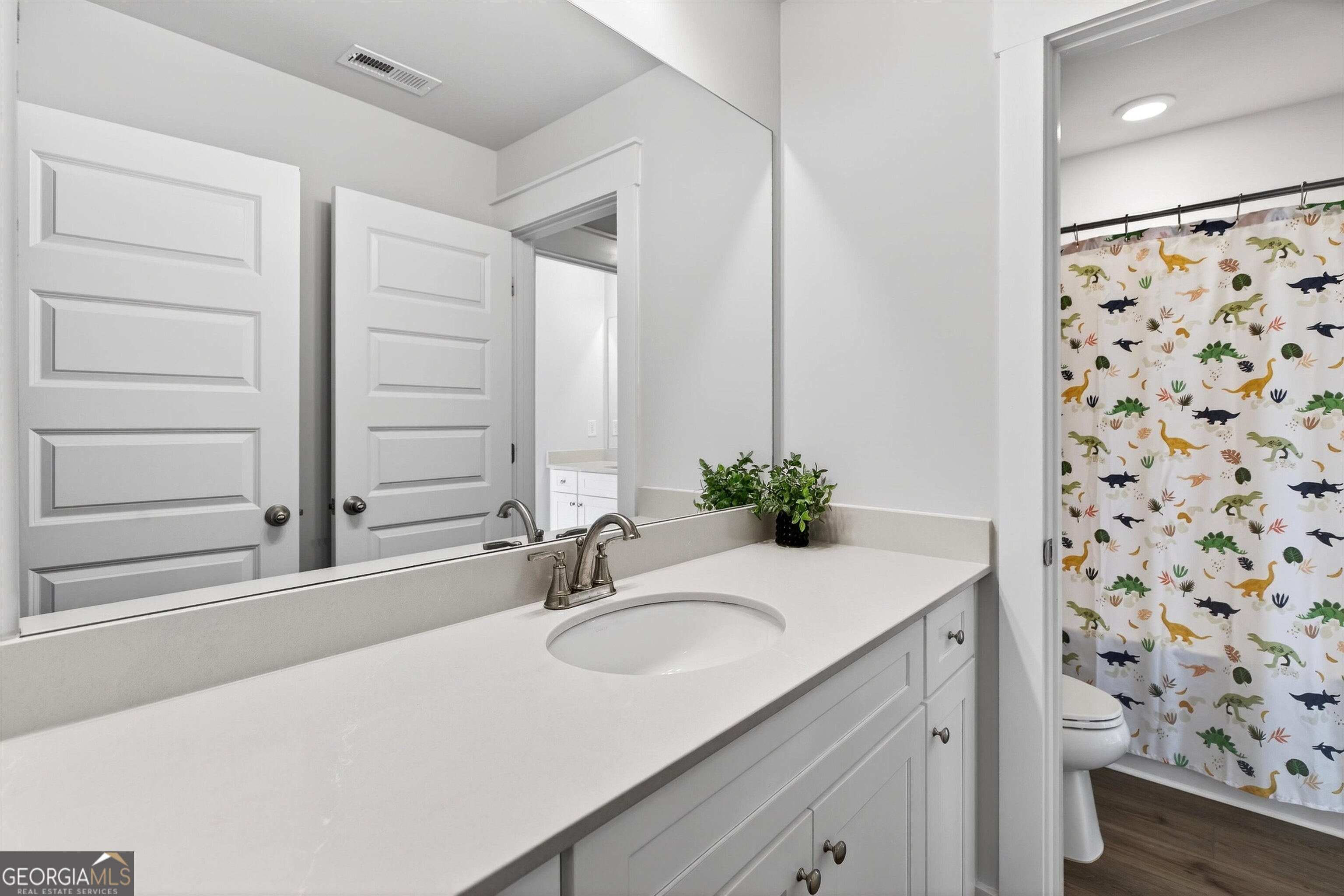 299 Saddleridge Trail Senoia, GA 30276 - Photo 39 of 56 a bathroom with a sink and a mirror