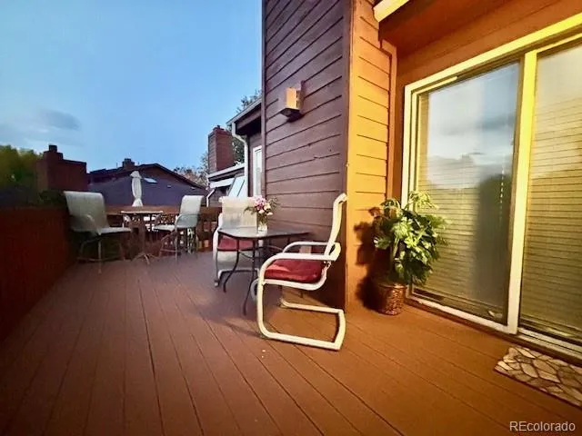 a backyard of a house with seating space