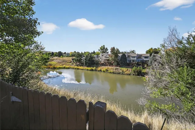 a view of a lake from a yard