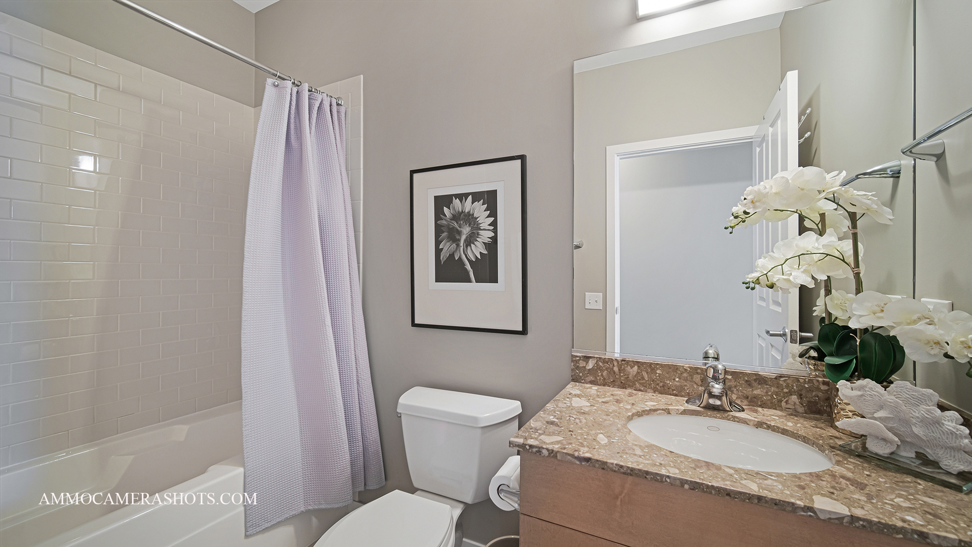 925 South Lytle Street, Unit A Chicago, IL 60607 - Photo 37 of 41 a bathroom with a granite countertop sink toilet and shower