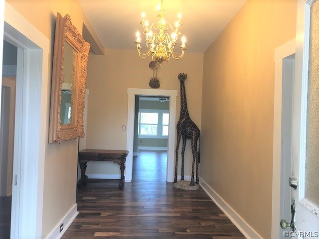 3038 Old Church Road Mechanicsville, VA 23111 - Photo 5 of 26 a view of a hallway with wooden floor and staircase