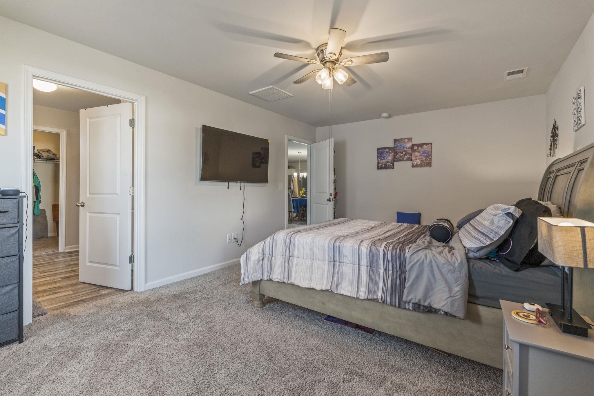 520 Dundalk Drive Conway, SC 29526 - Photo 19 of 35 Bedroom featuring carpet floors and ceiling fan