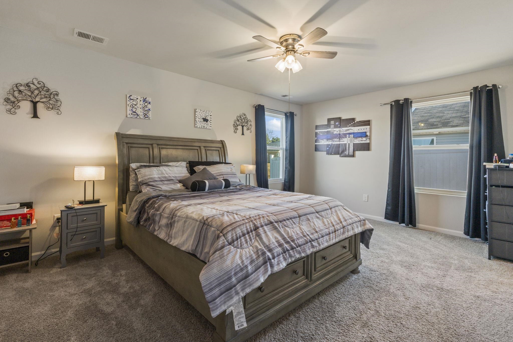 520 Dundalk Drive Conway, SC 29526 - Photo 20 of 35 Bedroom with carpet and a ceiling fan