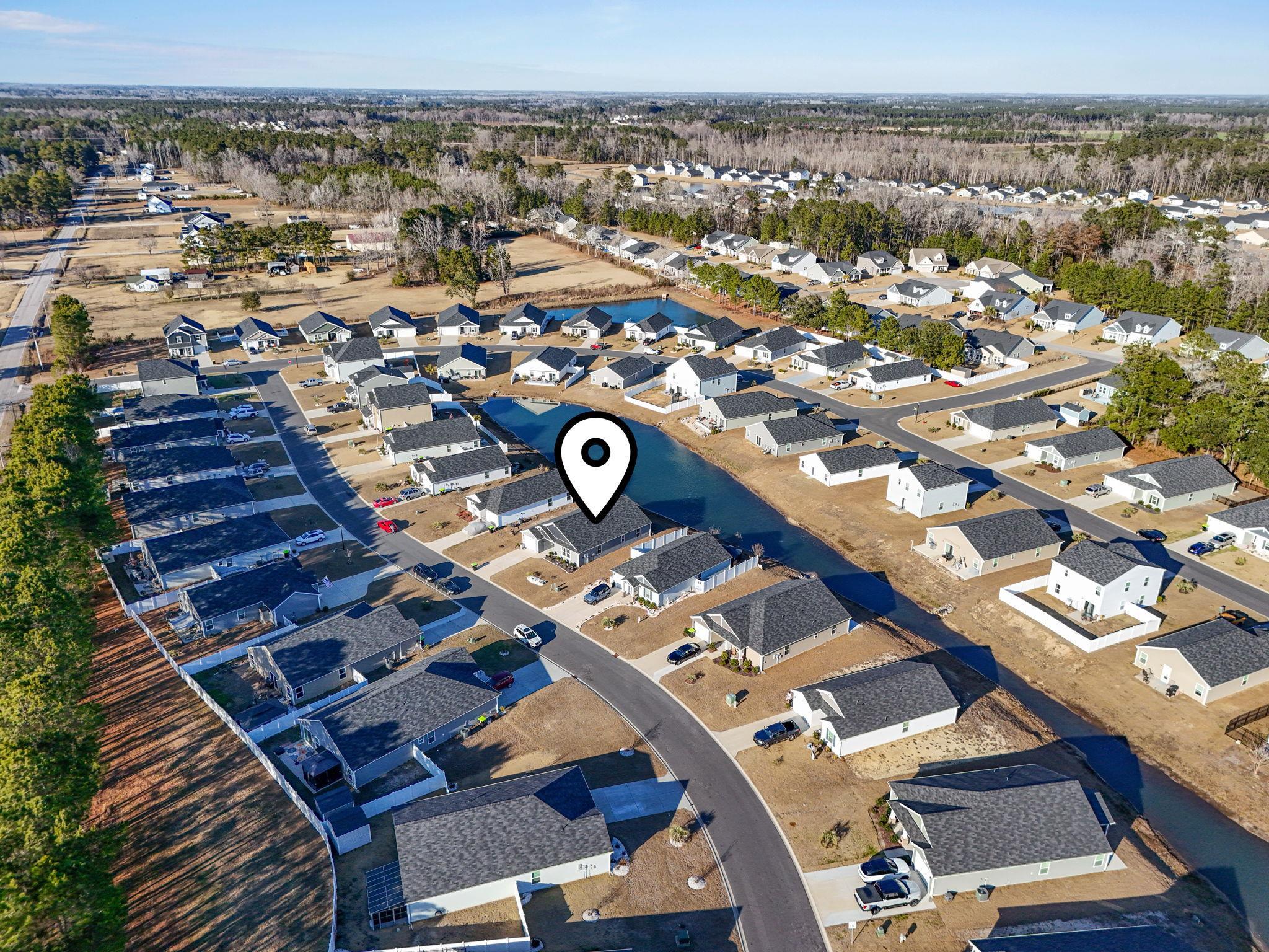 520 Dundalk Drive Conway, SC 29526 - Photo 3 of 35 Aerial view of property and surrounding area with nearby suburban area