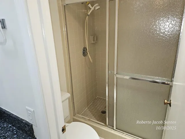 a bathroom with a bath tub