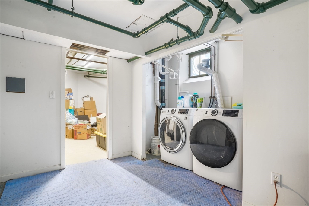 33-35 Russell Street, Unit 1 Brookline, MA 02446 - Photo 12 of 16 a view of storage and utility room with washer and dryer