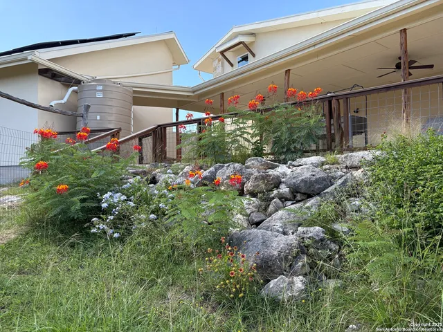 a view of a balcony with lake view