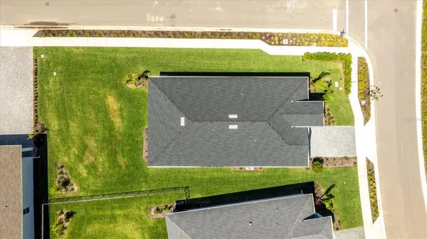 an aerial view of tennis court