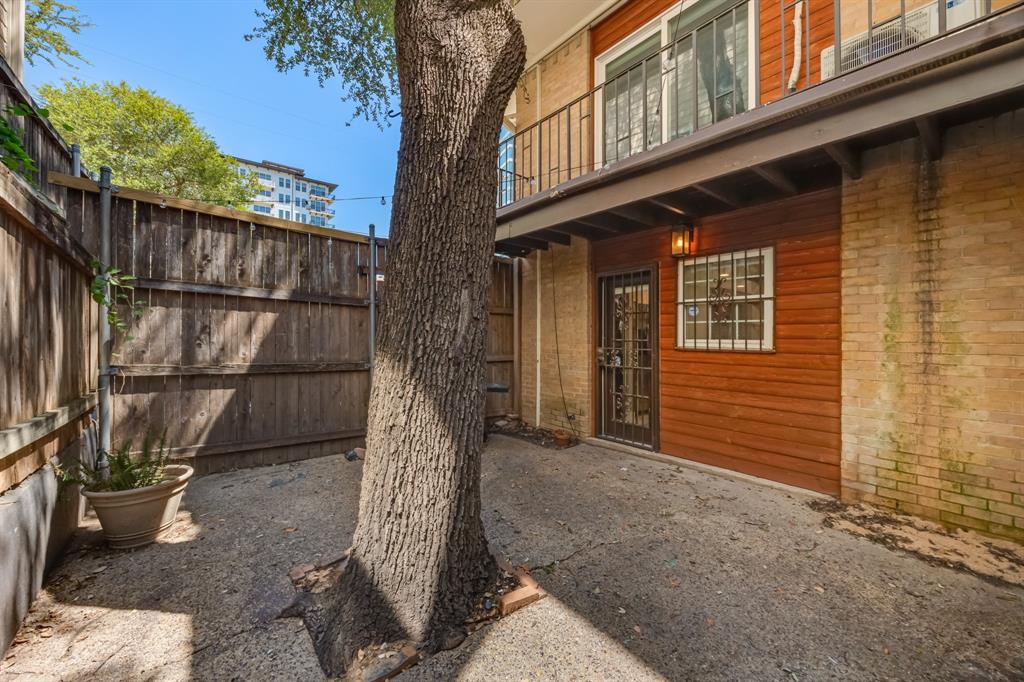 3500 Routh Street, Unit 6 Dallas, TX 75219 - Photo 14 of 17 Private patio with gate access to the parking lot.