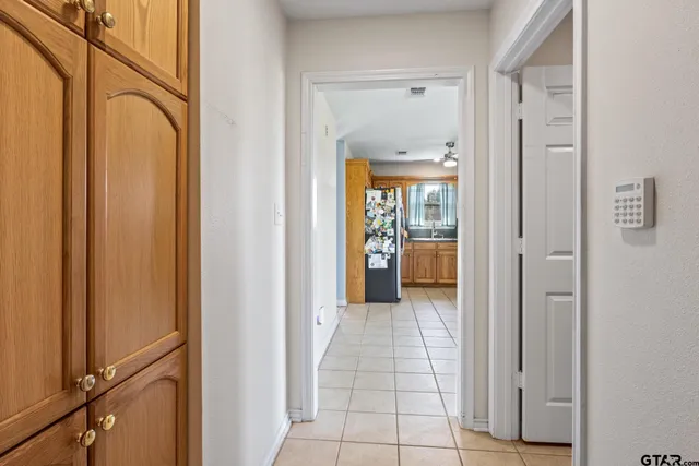 a view of a hallway with a elevator