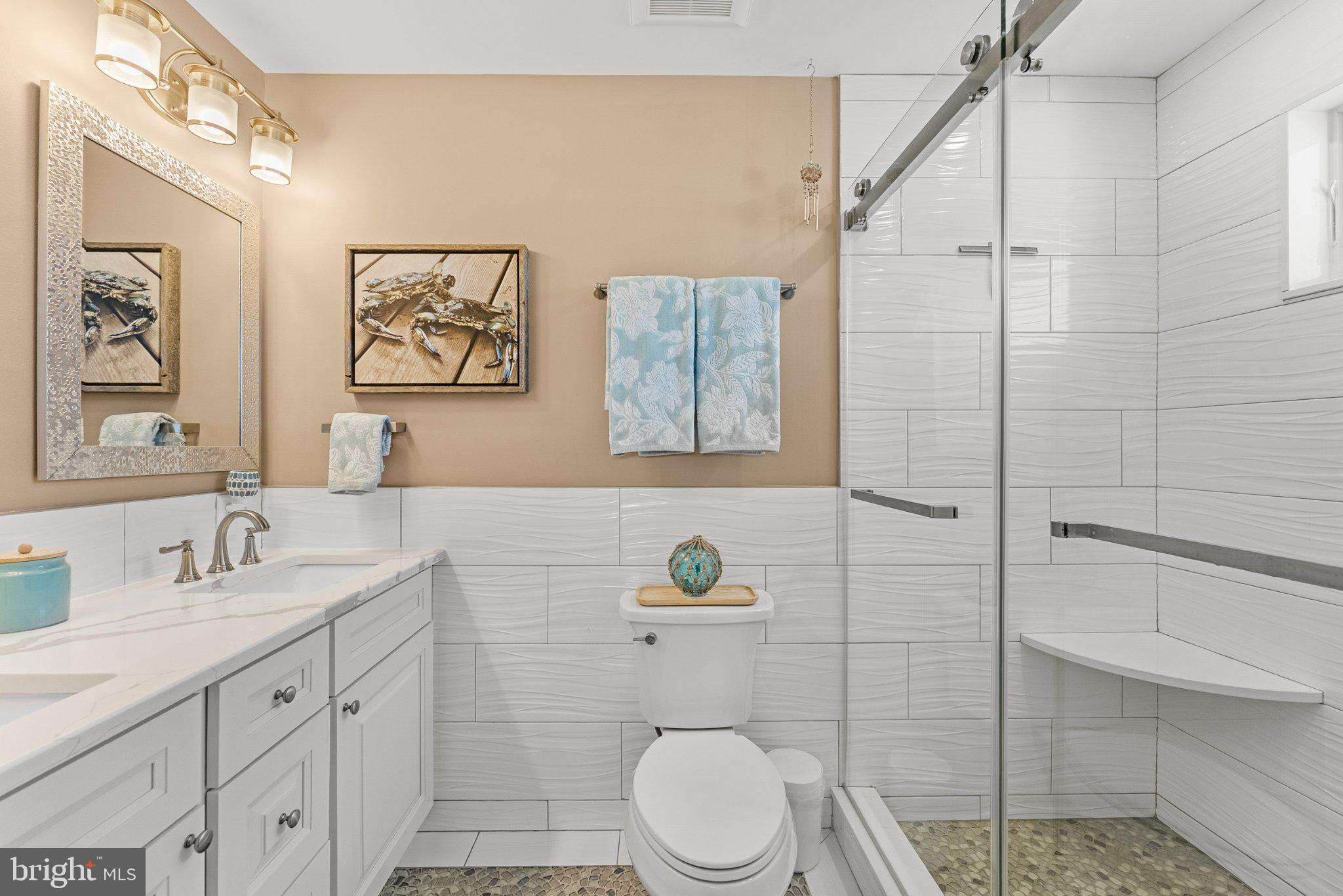 112 West Wisteria Road Wildwood, NJ 08260 - Photo 19 of 48 Elegant bathroom with modern touches.