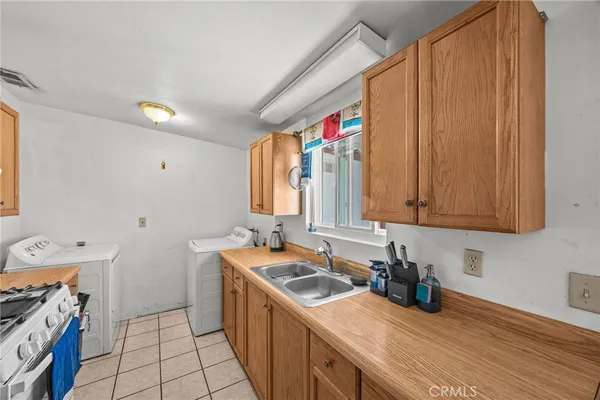 a room with a storage and utility