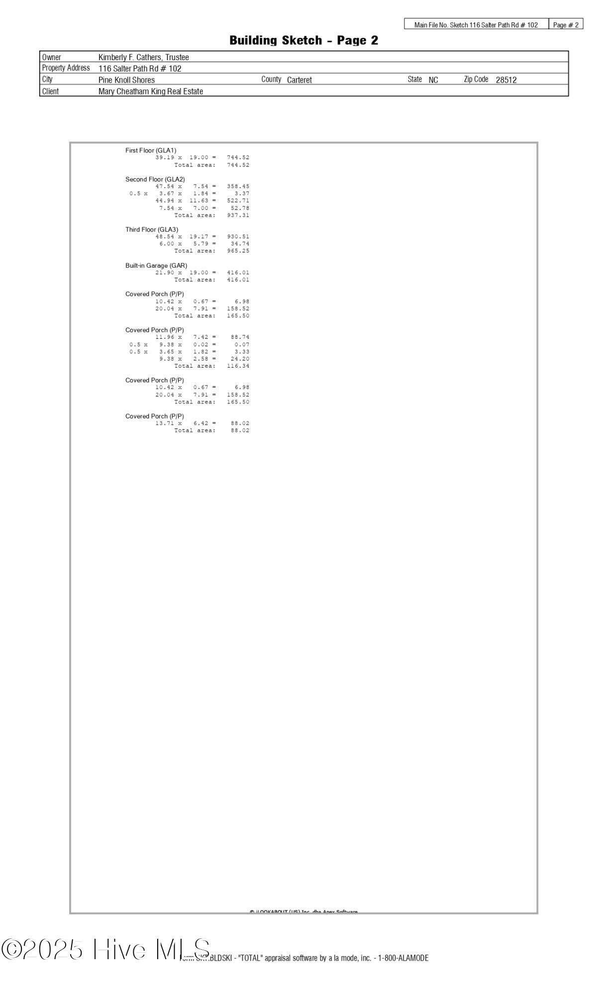 116 Salter Path Road, Unit 102 SEABROOK Pine Knoll Shores, NC 28512 - Photo 56 of 56 Sketch/Floorplan