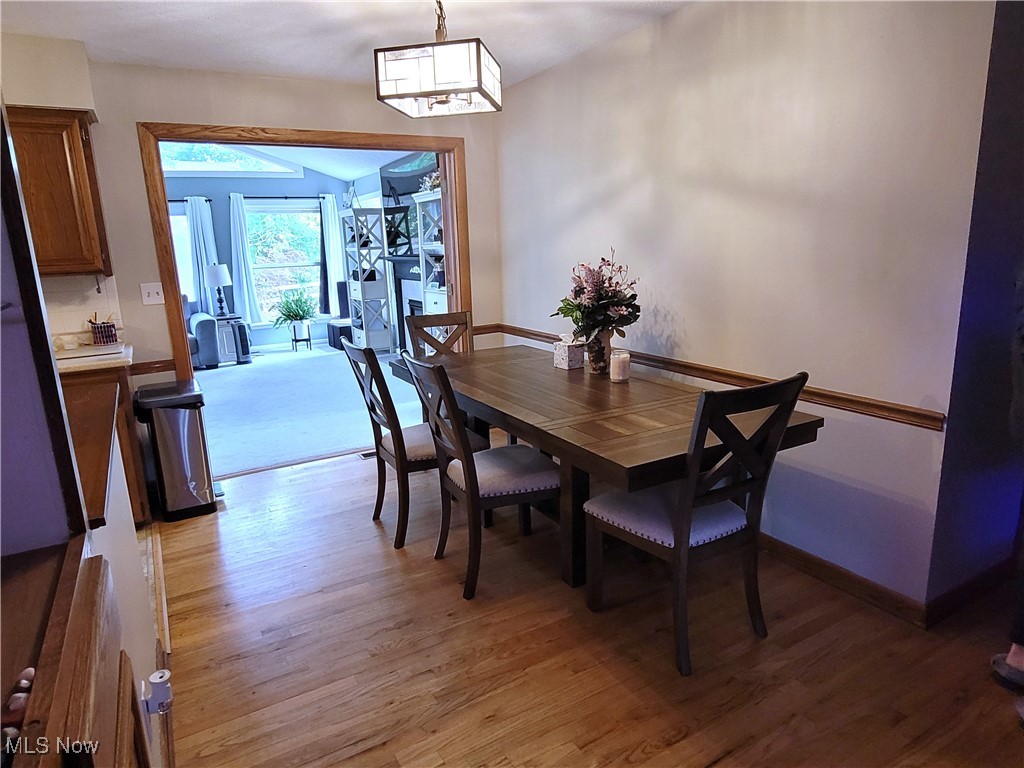 2768 Greenridge Road Barberton, OH 44203 - Photo 9 of 14 Dining space with light hardwood / wood-style flooring