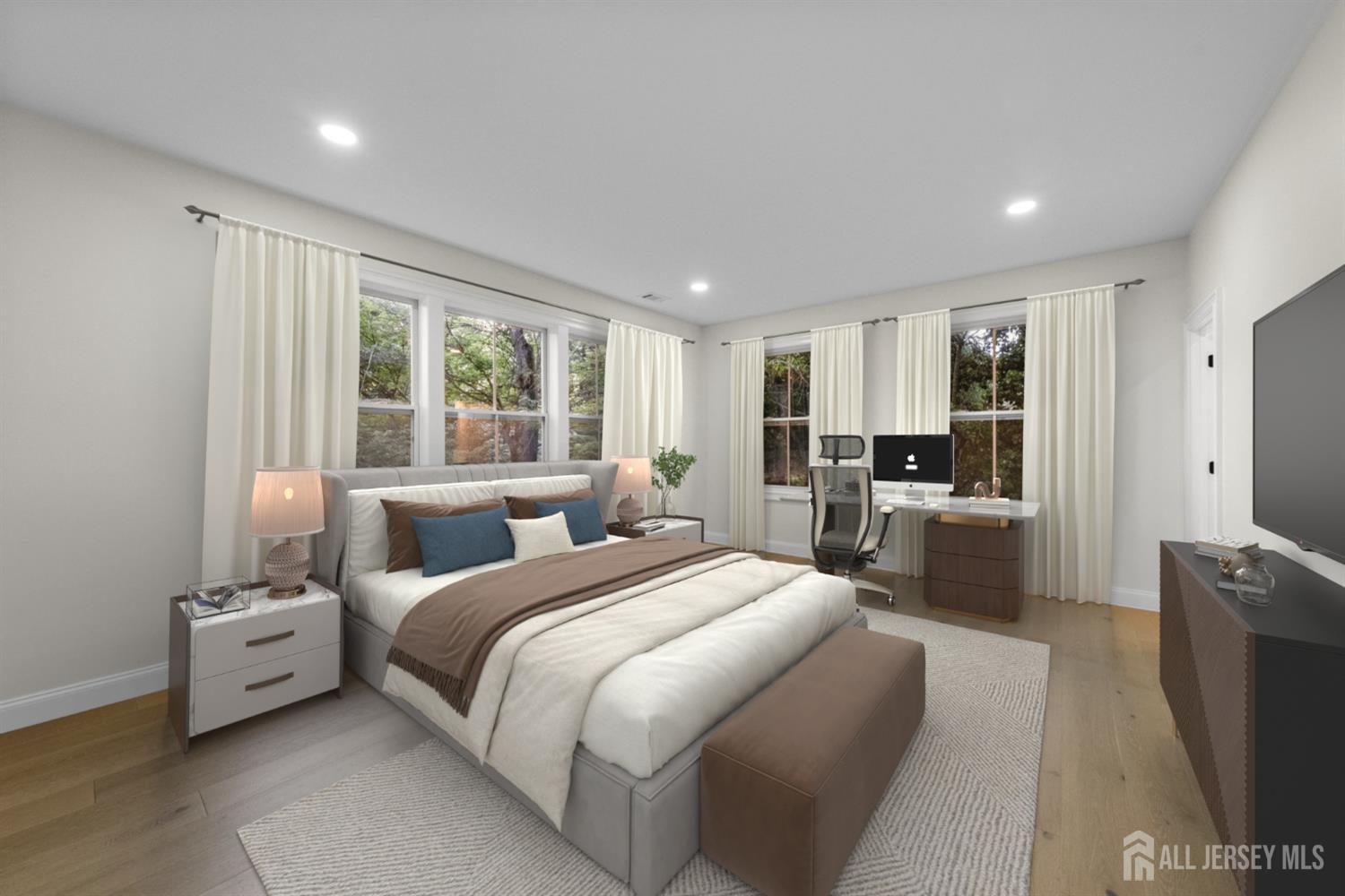 2 Beech Lane Edison, NJ 08820 - Photo 30 of 51 a large bedroom with a bed and large windows