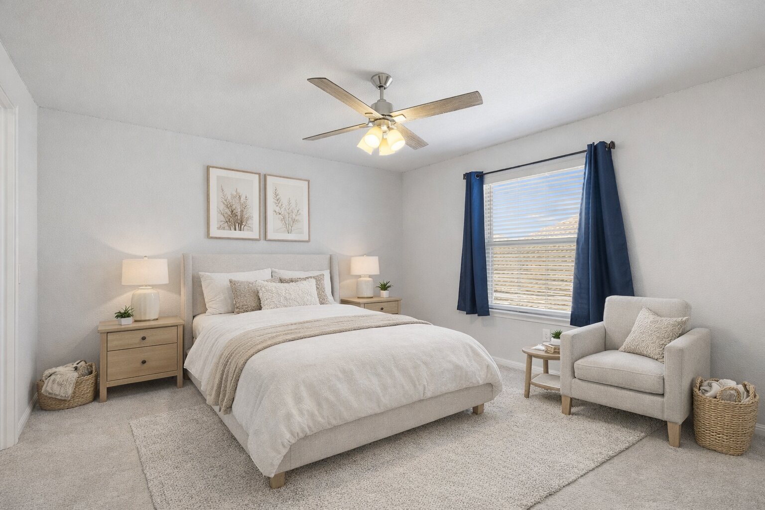 183 Concho Creek Loop Leander, TX 78641 - Photo 24 of 35 a bedroom with bed couch and window