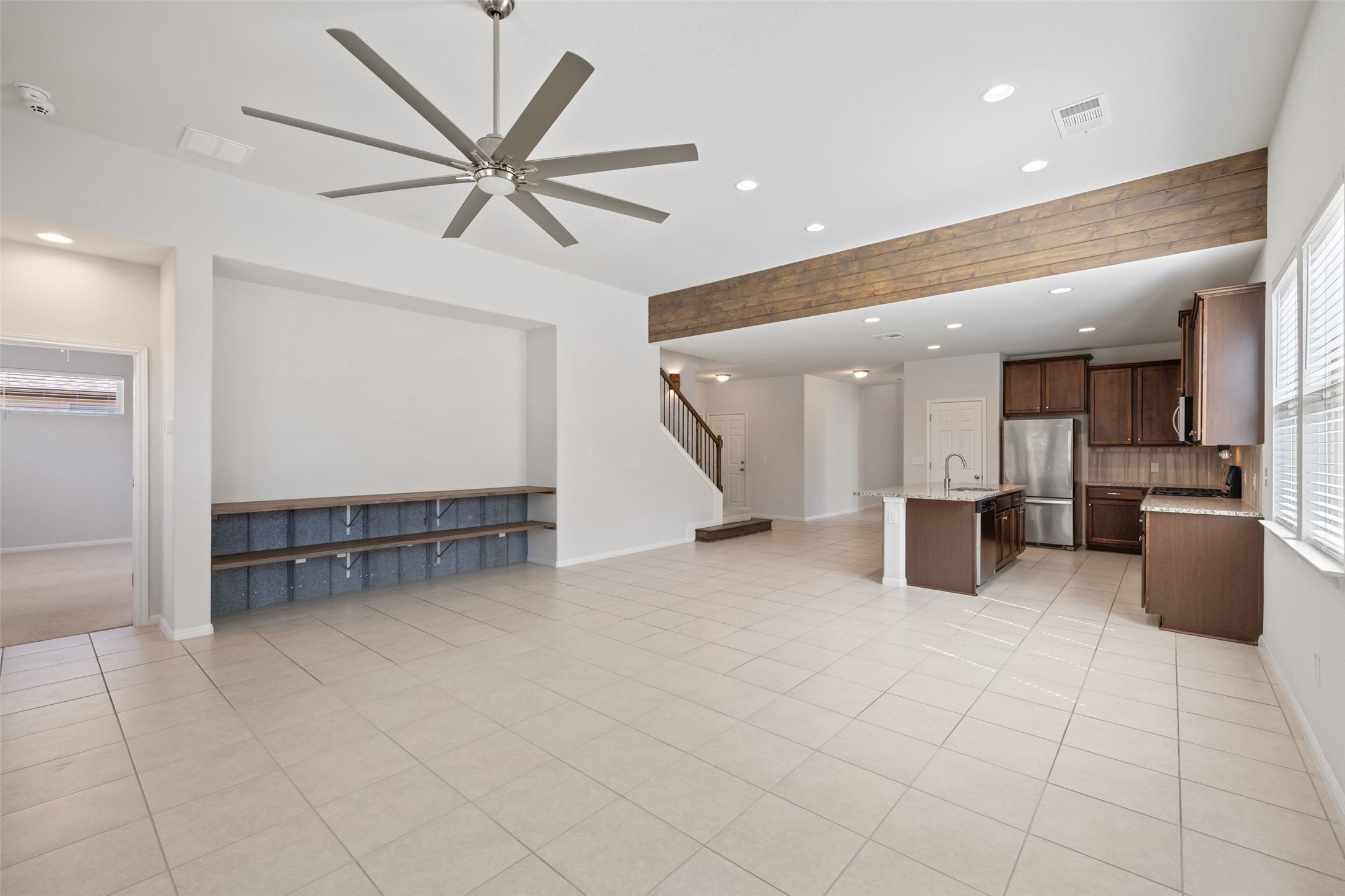 183 Concho Creek Loop Leander, TX 78641 - Photo 35 of 35 a view of a livingroom with a furniture and a ceiling fan
