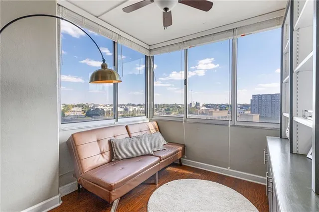 a outdoor space with furniture