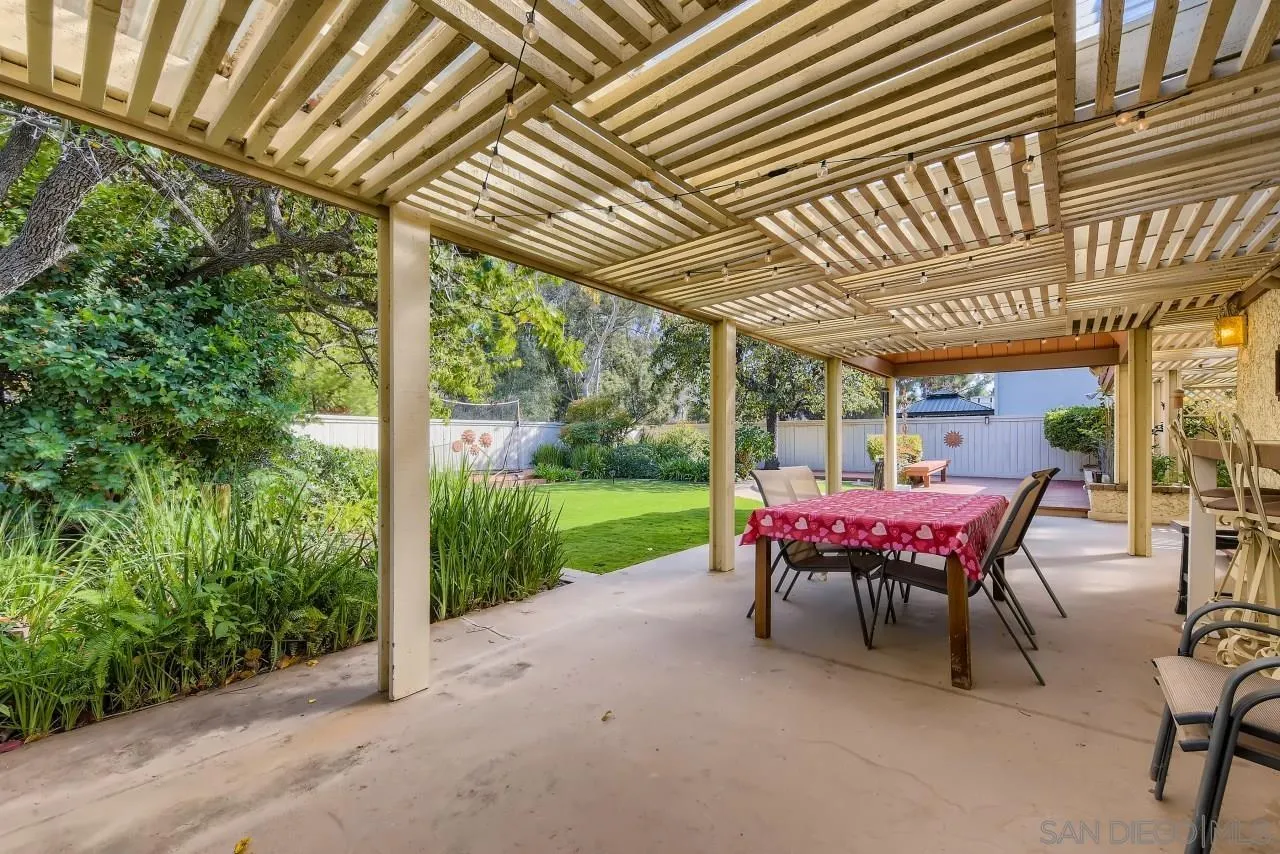 13847 Tobiasson Road Poway, CA 92064 - Photo 26 of 28 a view of a chairs and table in the patio next to a yard