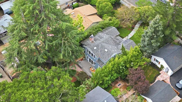 an aerial view of multiple house