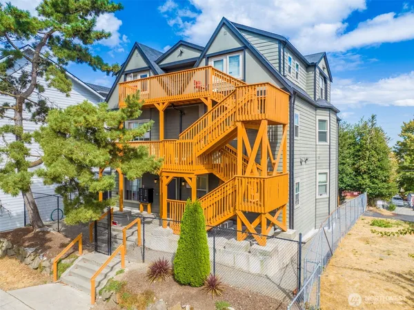 a view of a house with a swimming pool