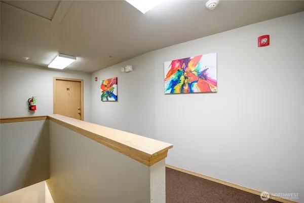 a view of hallway with window