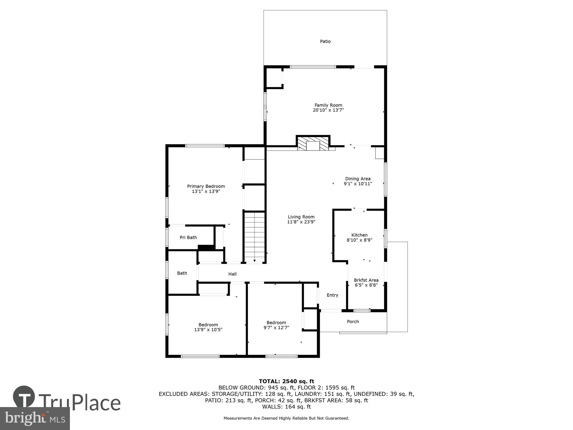 9711 Saxony Road Silver Spring, MD 20910 - Photo 32 of 32 Main Level (Labels & Measurements)