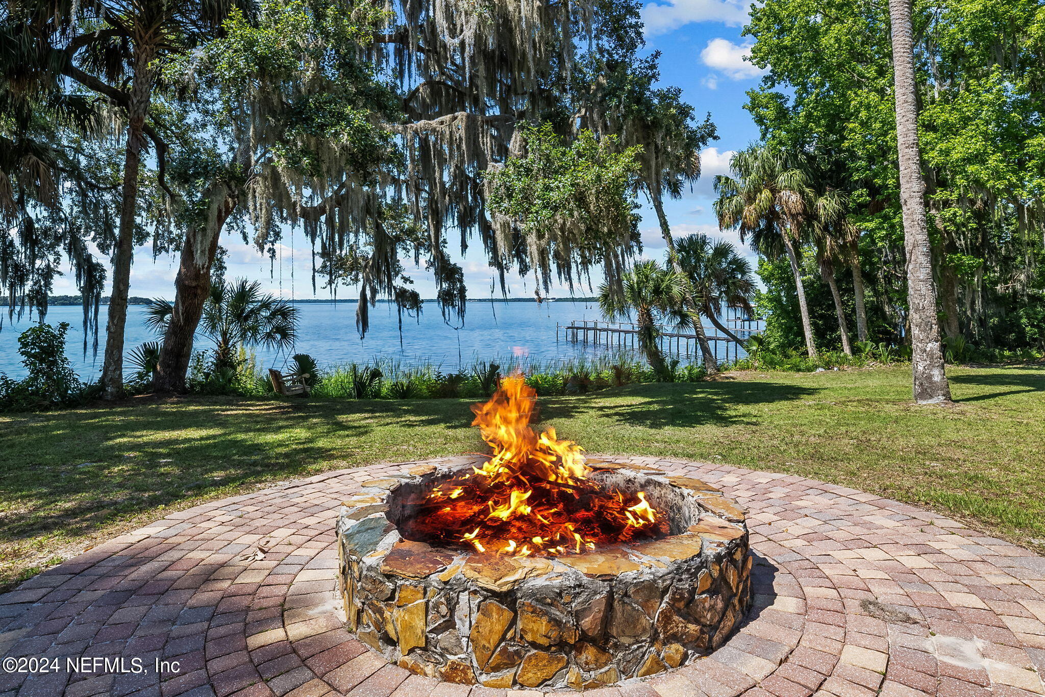 235 West River Road Palatka, FL 32177 - Photo 15 of 49 Firepit in back yard
