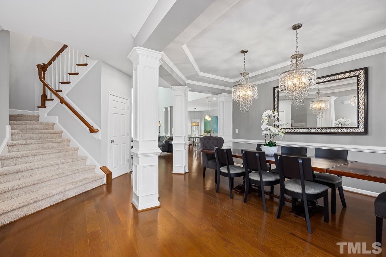 2901 Red Grape Drive Raleigh, NC 27607 - Photo 5 of 43 a view of a dining room with furniture window and wooden floor