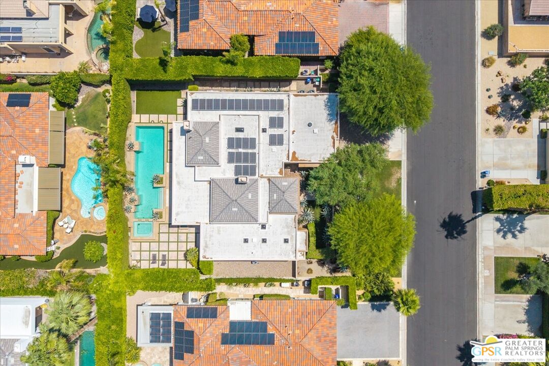 39700 Keenan Drive Rancho Mirage, CA 92270 - Photo 12 of 69 aerial view of a house with a garden and plants