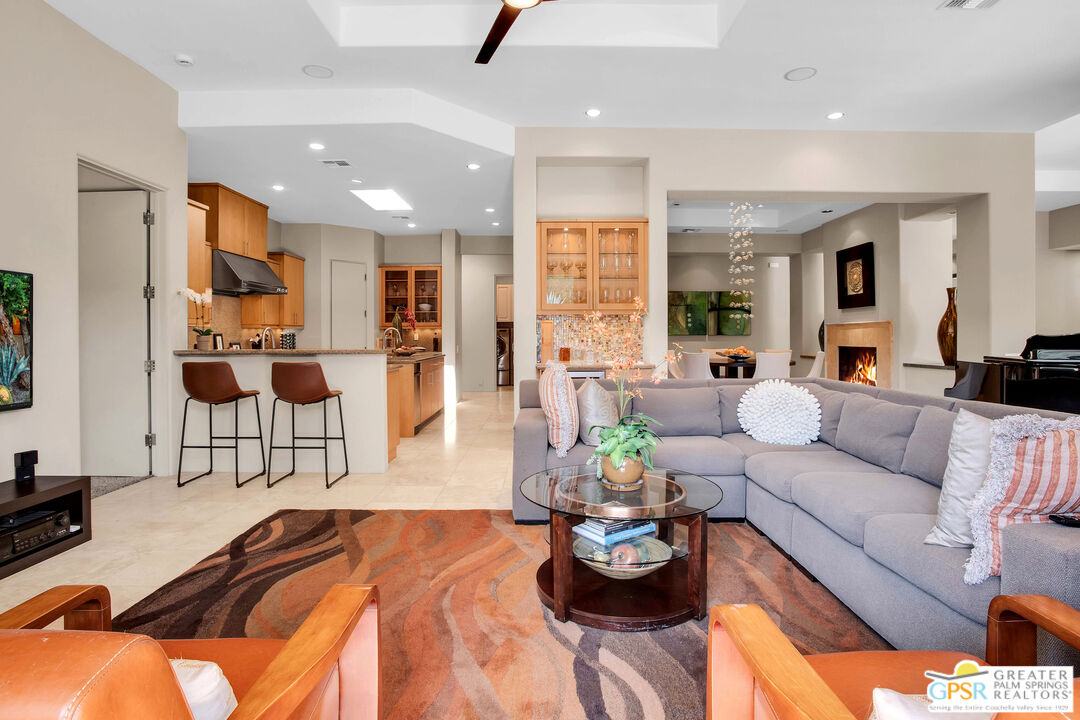 39700 Keenan Drive Rancho Mirage, CA 92270 - Photo 39 of 69 a living room with furniture and a view of kitchen
