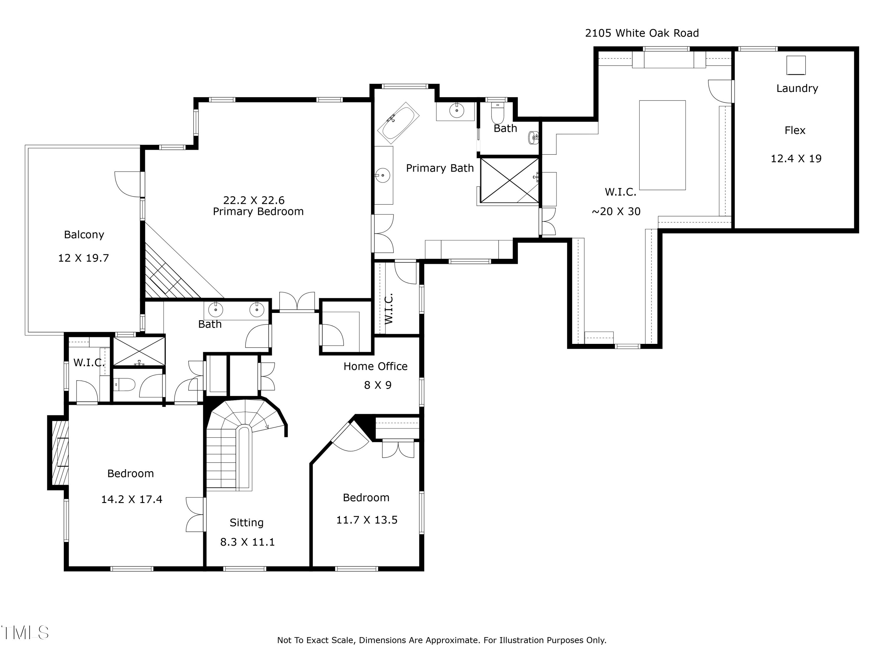 2105 White Oak Road Raleigh, NC 27608 - Photo 53 of 55 2nd Floor Plan - 2105 White Oak Road, Raleigh, NC 27608