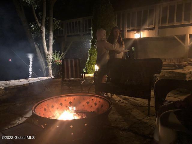 34 Bucket Way Crown Point, NY 12928 - Photo 28 of 74 Fire in teh Evening on the patio