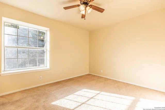 an empty room with a window