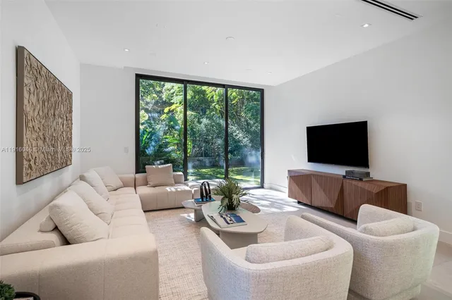 a view of an outdoor space with seating