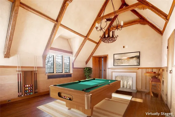 a room with furniture and a window