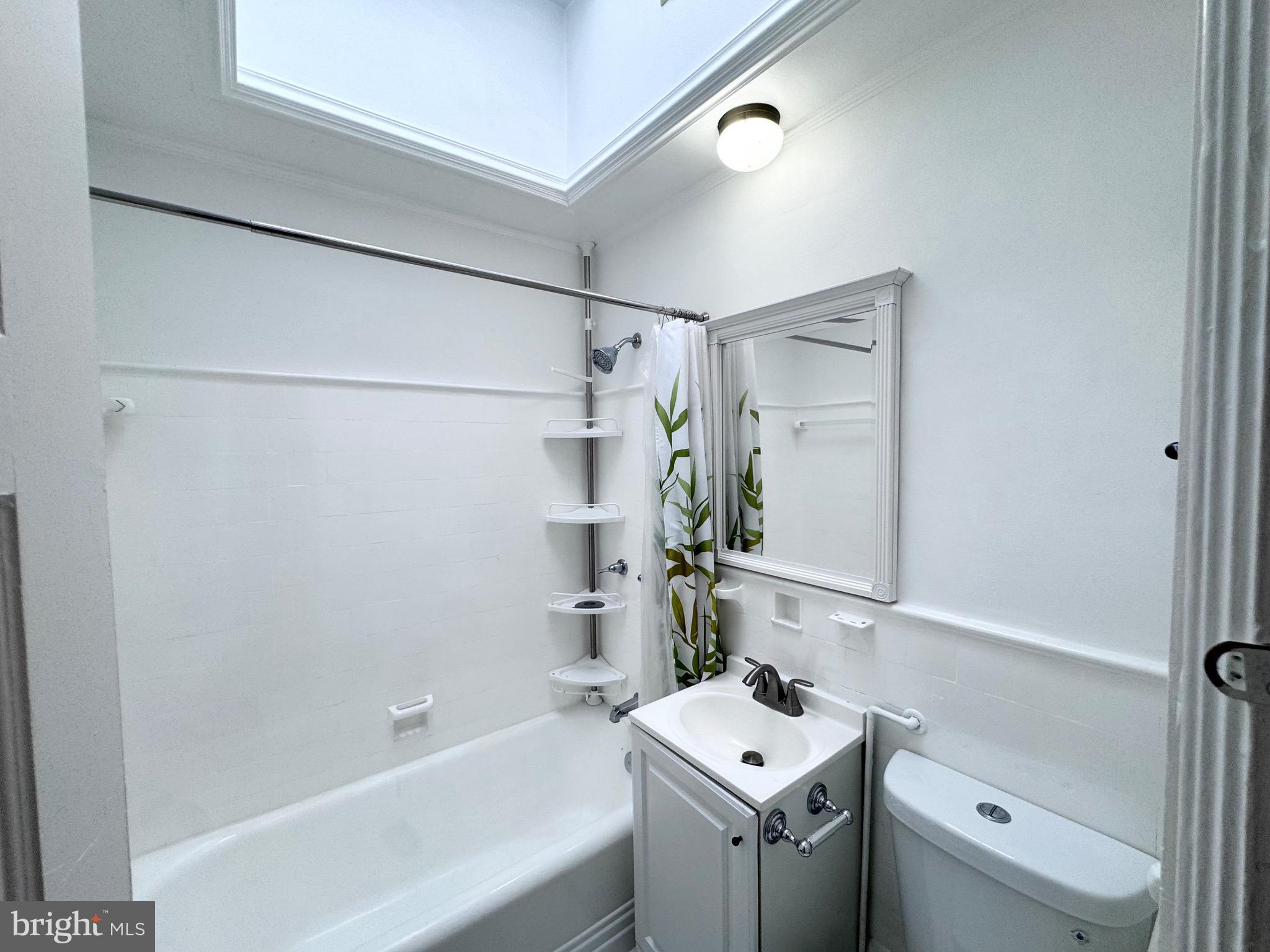4417 Volta Place Northwest Washington, DC 20007 - Photo 28 of 38 a bathroom with a sink a toilet and shower