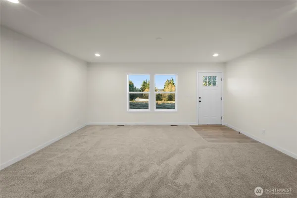 an empty room with a window