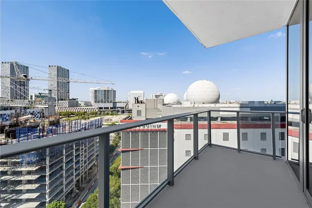 a view of city from balcony