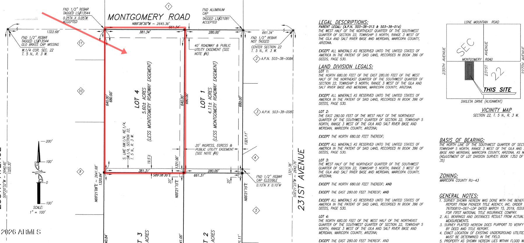 2329 West Montgomery Road, Unit 4 Wittmann, AZ 85361 - Photo 5 of 7 233rd montgomery rd 5.95 AC Survey