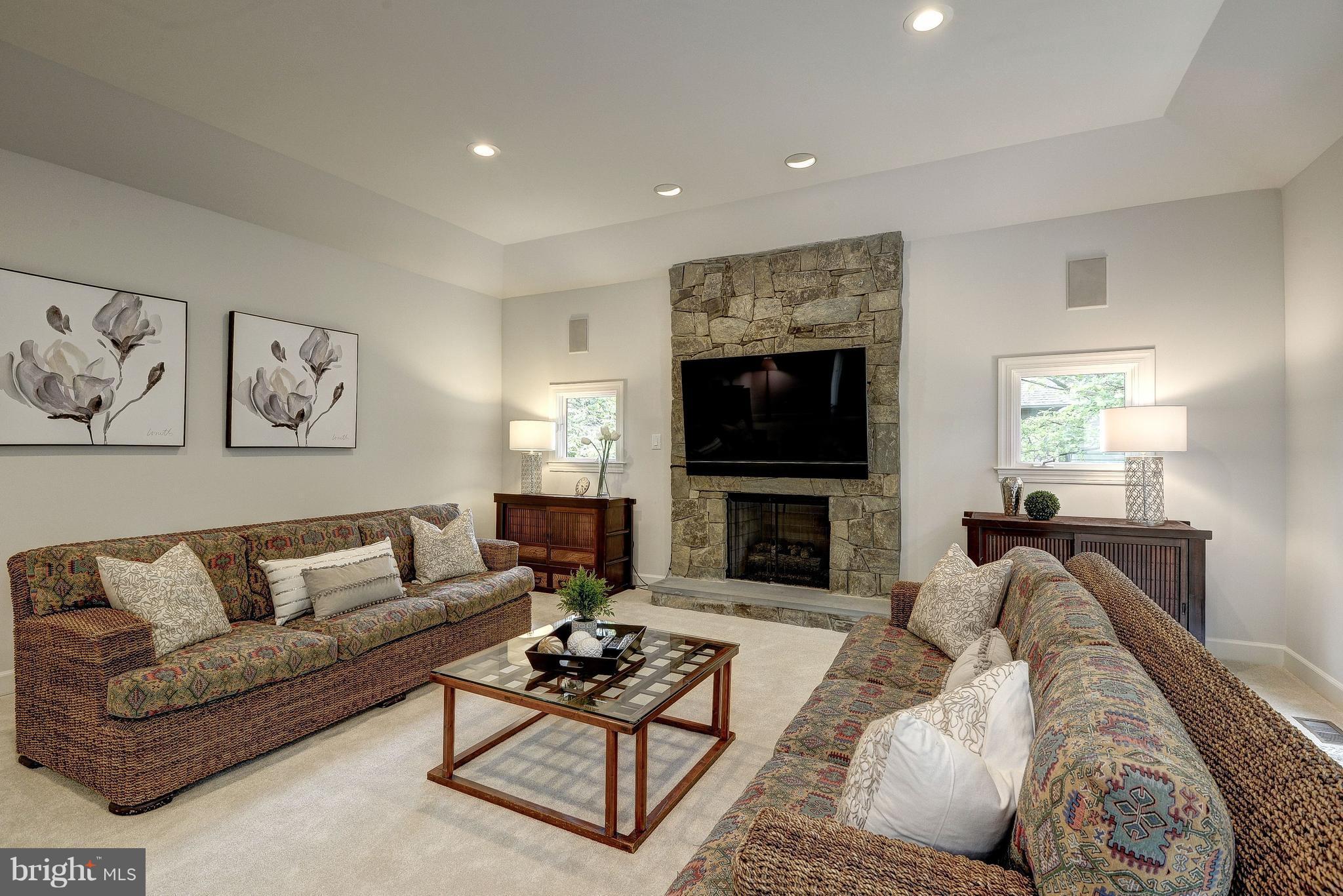 11225 Bright Pond Lane Reston, VA 20194 - Photo 8 of 30 Stone Gas Fireplace In Family Room