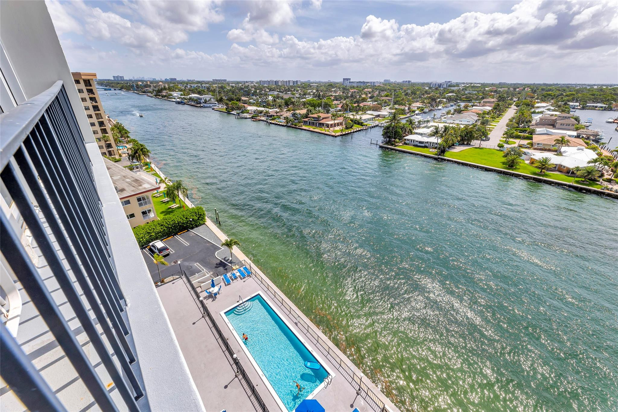 521 North Riverside Drive, Unit 1004 Pompano Beach, FL 33062 - Photo 4 of 64 a view of a city from a terrace