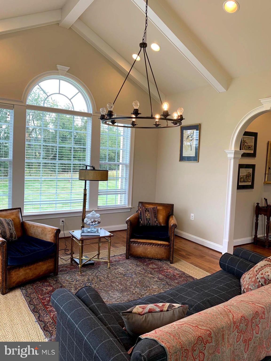 18293 Wild Raspberry Drive Purcellville, VA 20132 - Photo 14 of 46 Club room with vaulted beamed ceiling